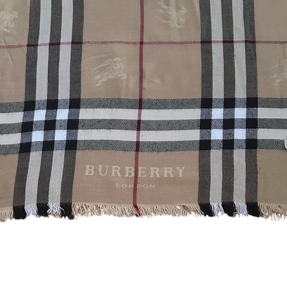 Burberry Cashmere Large Oversized Blanket Wrap Scarf Shawl - Picture 12 of 16